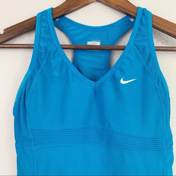 Nike Fit Dry Blue Mesh Racerback Tank Top - Picture 2 of 10